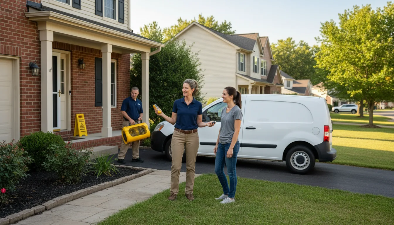 Residential water damage restoration in Rockwood, IL